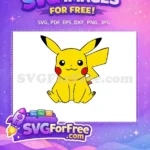 Free Red Cheeks Free Cartoon Style Pikachu Free SVG - Instant Download