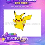 Free Happy Cheeks Free Upbeat Pikachu Pokemon Free SVG - Instant Download