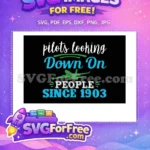 Free Airplane Silhouette Free Pilots Looking Down Graphic Free SVG - Instant Download