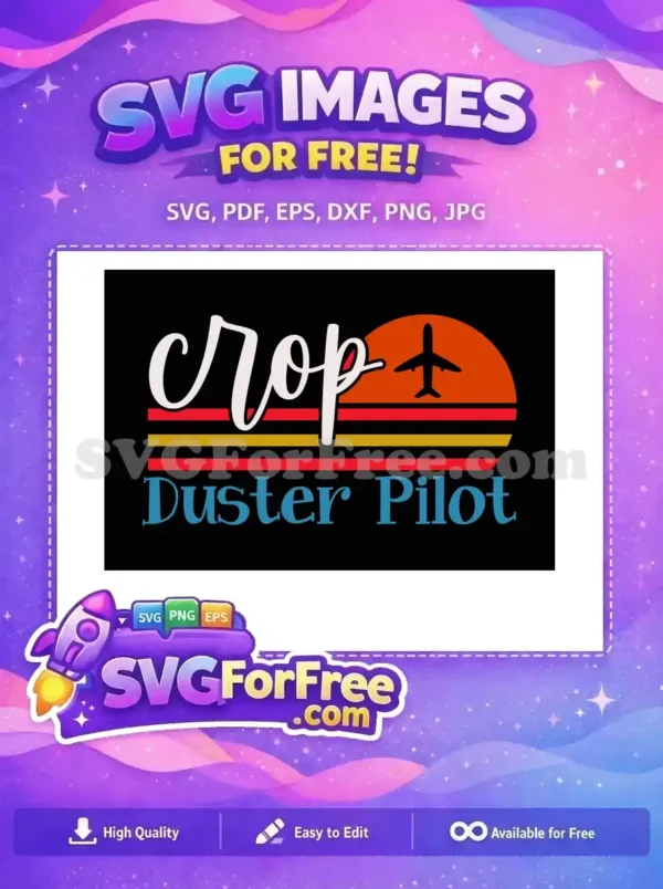 Free Sunset Airplane Free Crop Duster Pilot Free SVG
