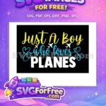 Free Airplane Yellow Letters Free Heart Blue Text Free SVG - Instant Download