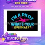 Free Airplane Silhouette Free Pilot Quote Design Free SVG 2 - Instant Download