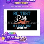 Free Airplane Silhouette Free RC Test Design Pilot Free SVG - Instant Download