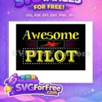 Free Red Plane Free Awesome Pilot Design Free SVG - Instant Download