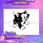 Free Figaro Happy Cat Free Pink Ears Pinocchio Free SVG - Instant Download
