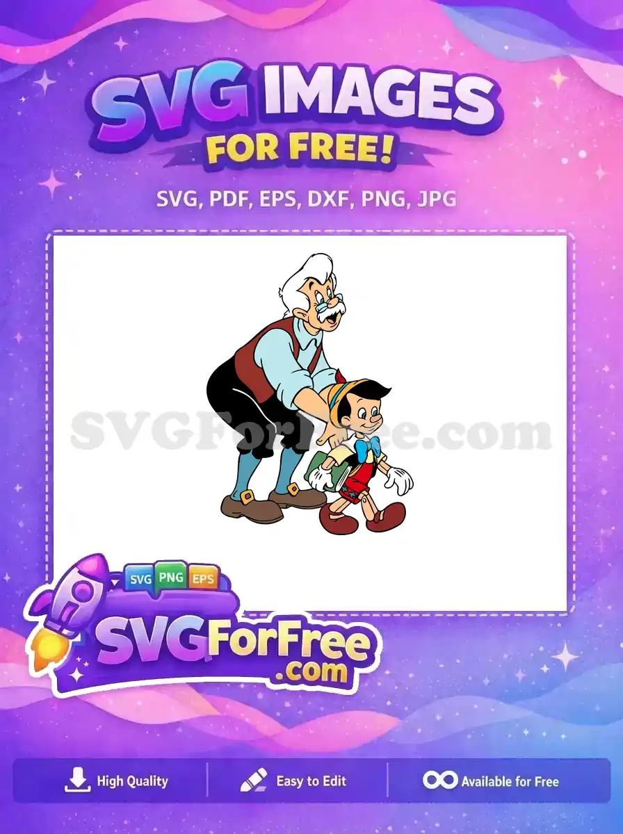 Free Wood Toy Free Blue Bowtie Pinocchio Free SVG
