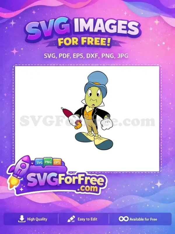 Free Jiminy Cricket Umbrella Free Disney Character Pinocchio Free SVG