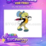 Free Smiling Jiminy Cricket Free Umbrella Pinocchio Free SVG - Instant Download