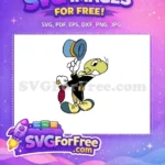 Free Tipping Blue Top Hat Free Red Umbrella Cricket Pinocchio Free SVG - Instant Download