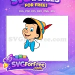 Free Smiling Pinocchio Blue Eyes Free Yellow Hat Red Feather Pinocchio Movie Free SVG - Instant Download