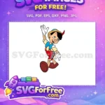 Free Waving Hand Free Blue Bow Pinocchio Free SVG - Instant Download