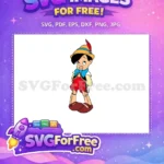 Free Looking Up Free Blue Bowtie Pinocchio Free SVG - Instant Download