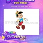 Free Smiling Puppet Free Blue Bowtie Pinocchio Free SVG 1 - Instant Download