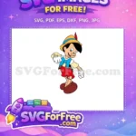 Free Pinocchio with Red Feather Free Pointing Finger Disney Free SVG - Instant Download