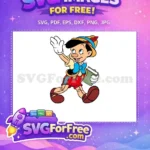 Free Waving Pinocchio Free Blue Bowtie Pinocchio Movie Free SVG - Instant Download