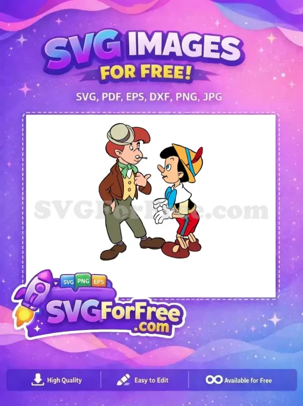Free Jiminy Cricket Free Bowtie Pinocchio Free SVG