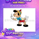 Free Pointing Pose Free Blue Bow Pinocchio Free SVG - Instant Download