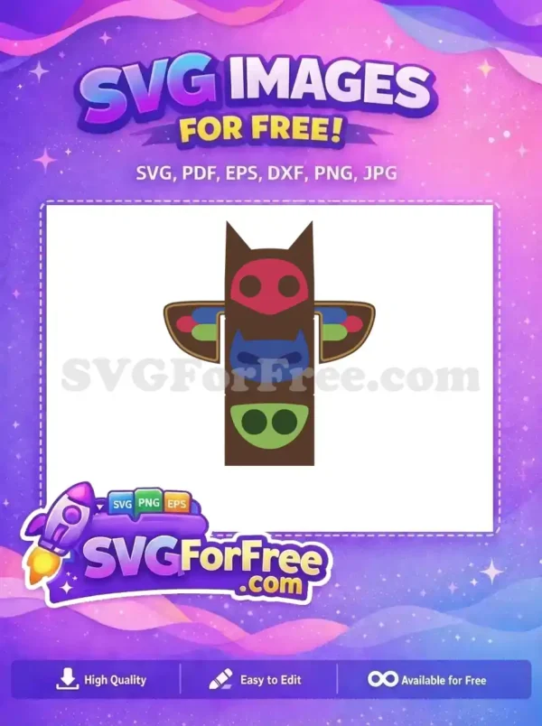 Free Totem Pole Free Masks Pj Masks Disney Free SVG