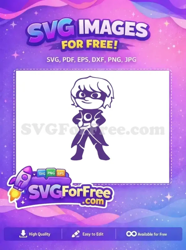 Free Purple Owlette Free Mask Pj Masks Free SVG