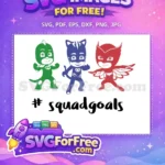 Free Smiling Pj Masks Free Superhero Squad Goals Pj Masks Disney Free SVG - Instant Download
