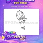 Free Gekko Smiling Free Waving Pj Masks Free SVG - Instant Download