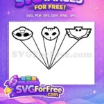 Free Outlined Masks Free Characters Pj Masks Disney Free SVG - Instant Download