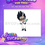Free Smiling Geeky Owlette Free Scientist Outfit Pj Masks Free SVG - Instant Download