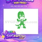 Free Cartoon Gecko Free Superhero Pose Pj Masks Free SVG - Instant Download