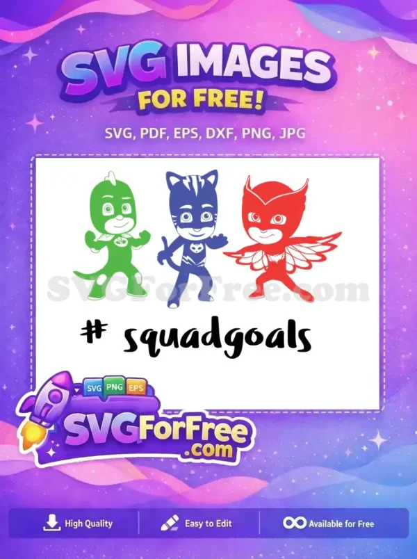 Free Squad Goals Green Blue Red Free Pj Masks Disney Free SVG Free Squad Goals Green Blue Red Free Pj Masks Disney Free SVG