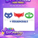Free Colorful Masks Free Squad Goals Pj Masks Free SVG - Instant Download