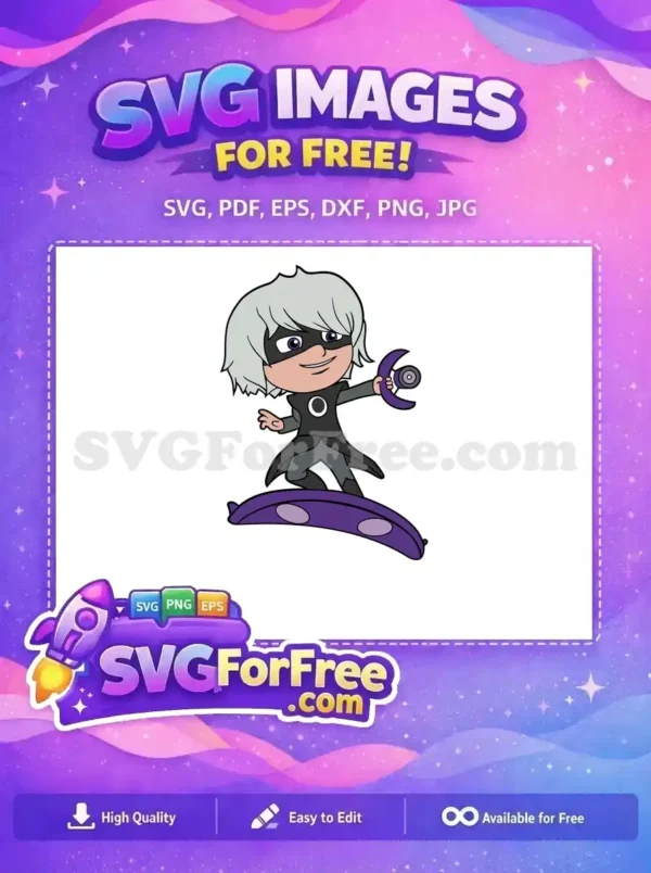 Free Grey Hair Free Purple Eyes Pj Masks Free SVG
