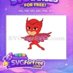 Free Red Owlette Smiling Free Pink Wings PJ Masks Free SVG - Instant Download