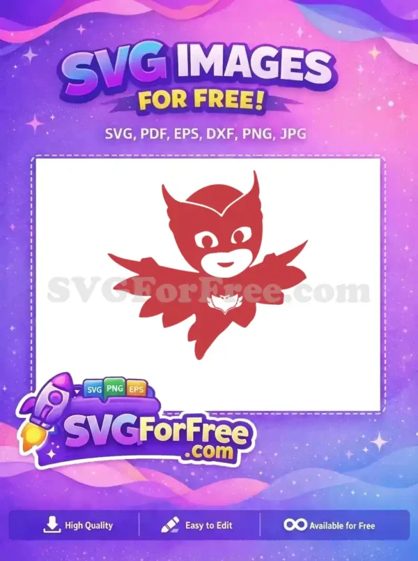 Free Red Owlette Smiling Free PJ Masks Disney Free SVG Free Red Owlette Smiling Free PJ Masks Disney Free SVG