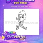 Free Gekko Strong Pose Free Cartoon PJ Masks Free SVG - Instant Download