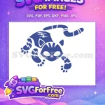 Free Blue Catboy Stripes Free Hero Pj Masks Free SVG - Instant Download