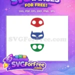Free Colorful Masks Free Pj Masks Disney Free SVG - Instant Download
