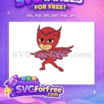 Free Owlette Confident Stance Free Pink Wings Pj Masks Free SVG - Instant Download