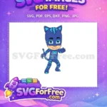Free Smiling Catboy Free Lightning Pj Masks Free SVG - Instant Download