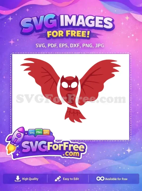 Free Red Owlette Wings Free Cartoon PJ Masks Free SVG