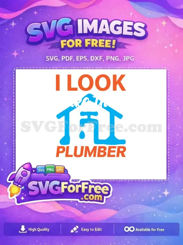 Free Orange Letters Free Blue Plumbing I Look Free SVG