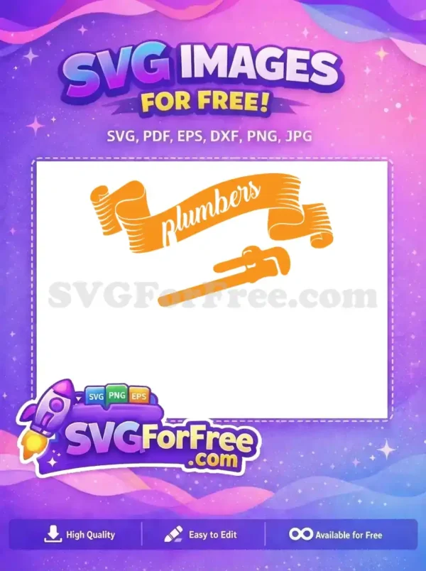 Free Orange Plumbers Banner Free Wrench Plumber Quotes Free SVG