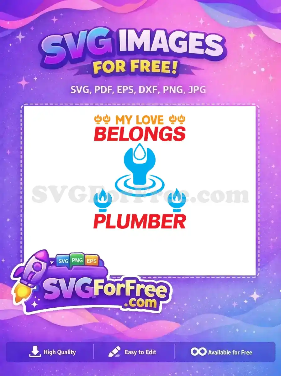 Free Blue Wrench Free Water Drop My Love Plumber Free SVG