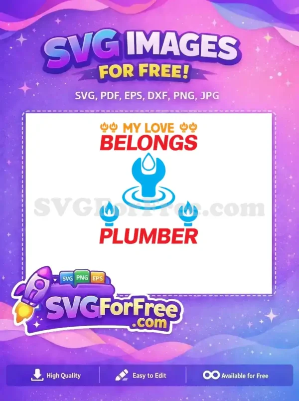 Free Blue Wrench Free Plumber Quote My Love Free SVG
