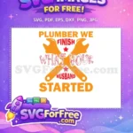 Free Wrench Hammer Free Pipe Red Text Plumber Free SVG - Instant Download