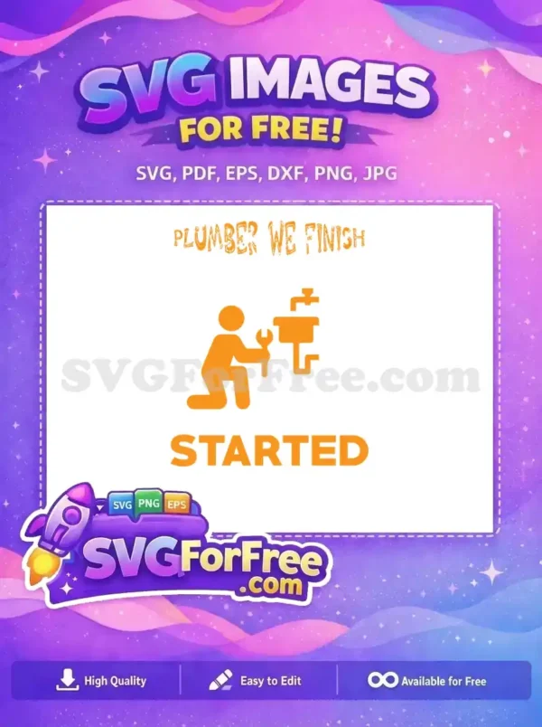 Free Orange Plumber Free Husband Fixes Sink Plumber Free SVG