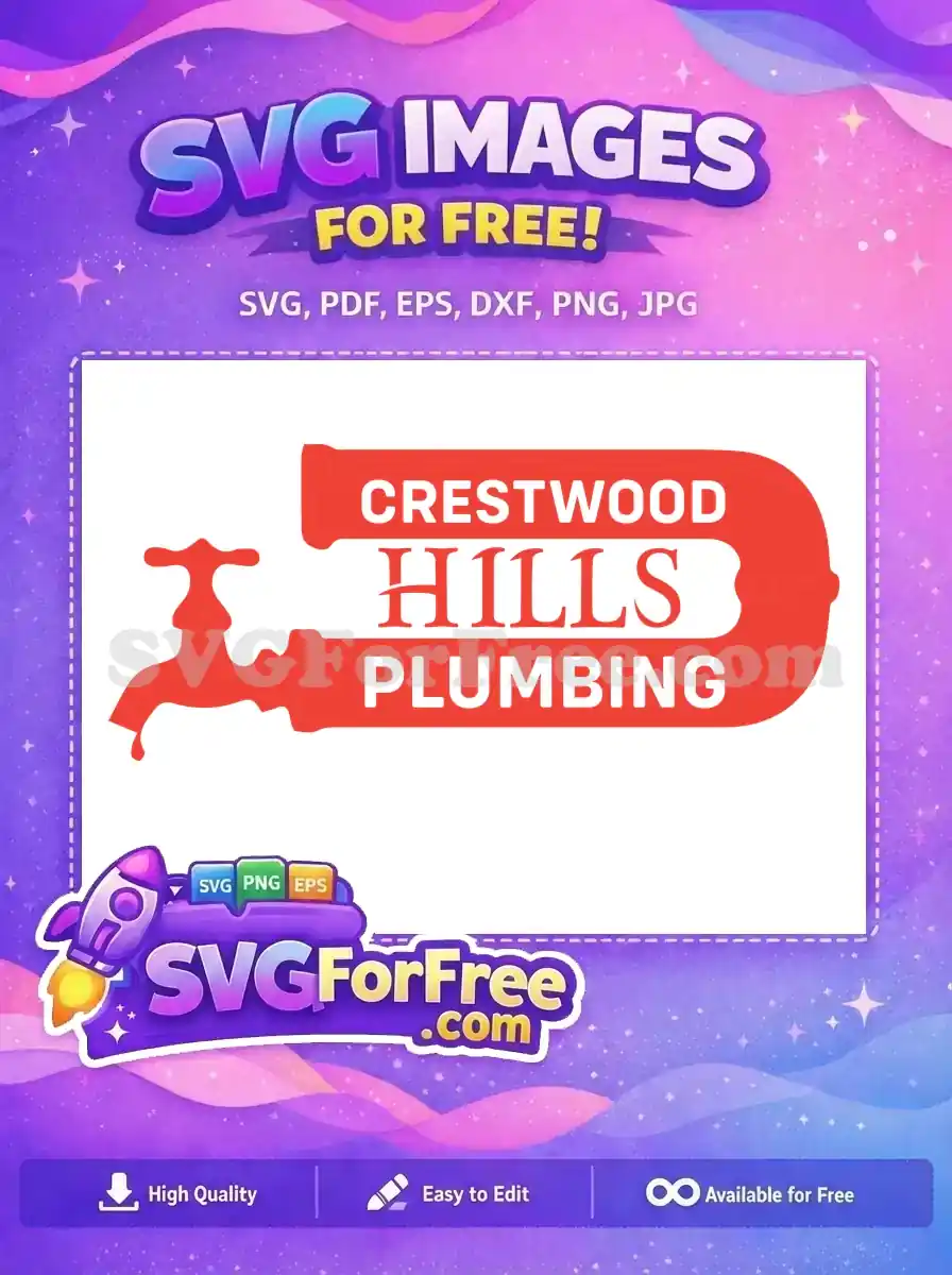 Free Crestwood Hills Free Red Plumbing Emblem Free SVG