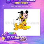 Free Smiling Mickey Free Pluto Hugging Disney Free SVG 2 - Instant Download