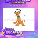 Free Orange Pluto Tongue Out Free Green Collar Disney Free SVG - Instant Download