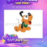 Free Joyful Pluto Free Green Collar Pluto Disney Free SVG - Instant Download