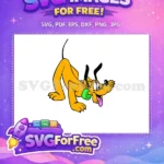 Free Playful Pose Free Green Collar Pluto Disney Free SVG - Instant Download